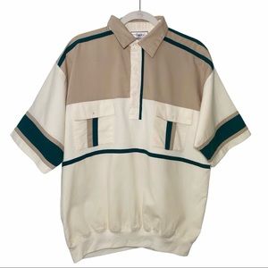 VTG Classics By Palmland Color Block Banded Polo